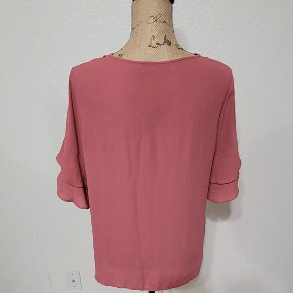 Loft statement flutter‎ statement sleeves shirt size small - Picture 2 of 6